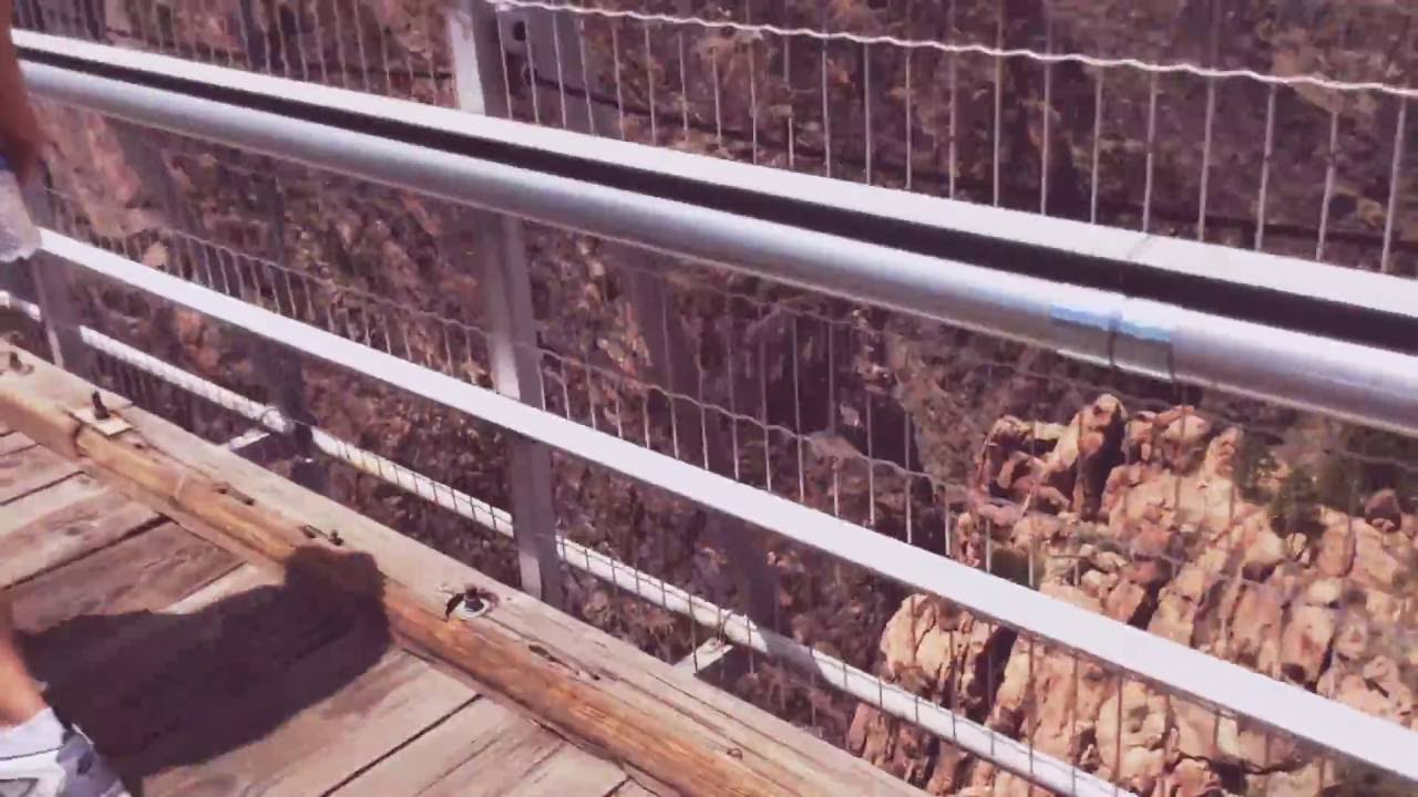 WALKING ACROSS THE ROYAL GORGE BRIDGE (1050 feet above Arkansas river)