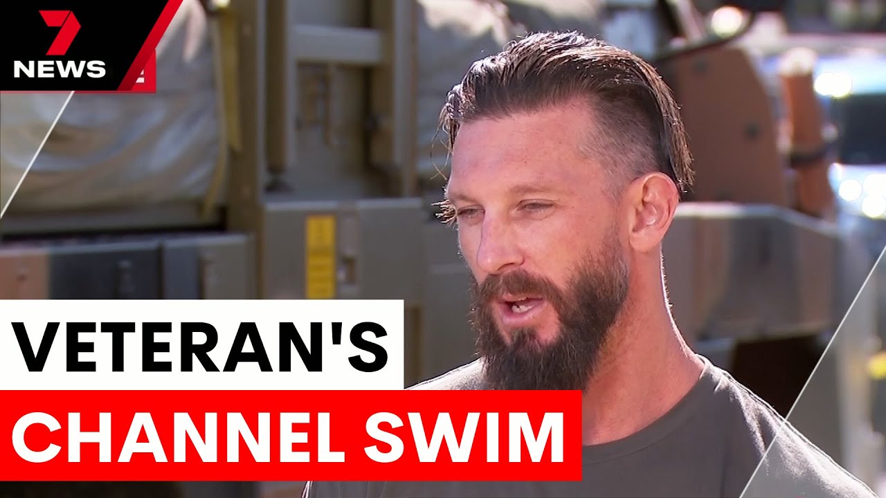 Australian veteran's daring English Channel swim | 7NEWS