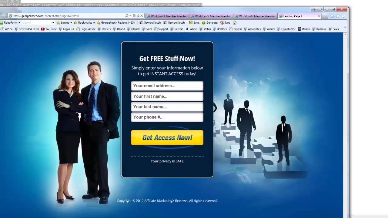 Worldprofit Squeeze - Landing Pages