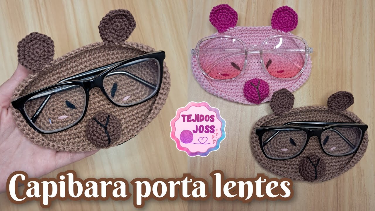 Capibara Porta lentes tejido Capybara Eyeglasses Holder | Tejidos Joss |