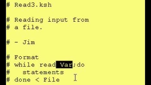 Intro To Korn Shell - 16e Using a while loop to read input from a file
