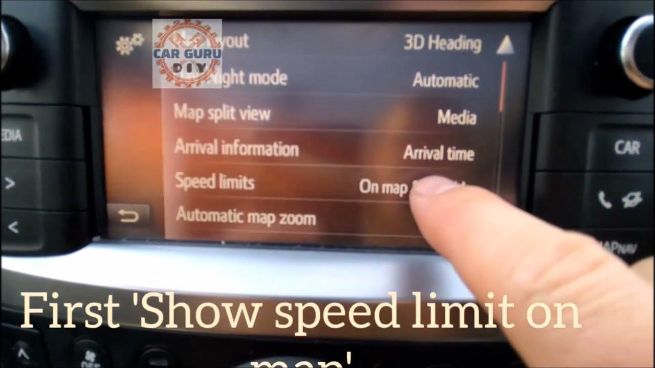 TOYOTA SAFETY SENSE - How to turn off Speed Warning #CarGuruDIY - YouTube