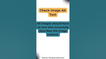 Check Image Alt Text #accessibility #AccessibilityTesting