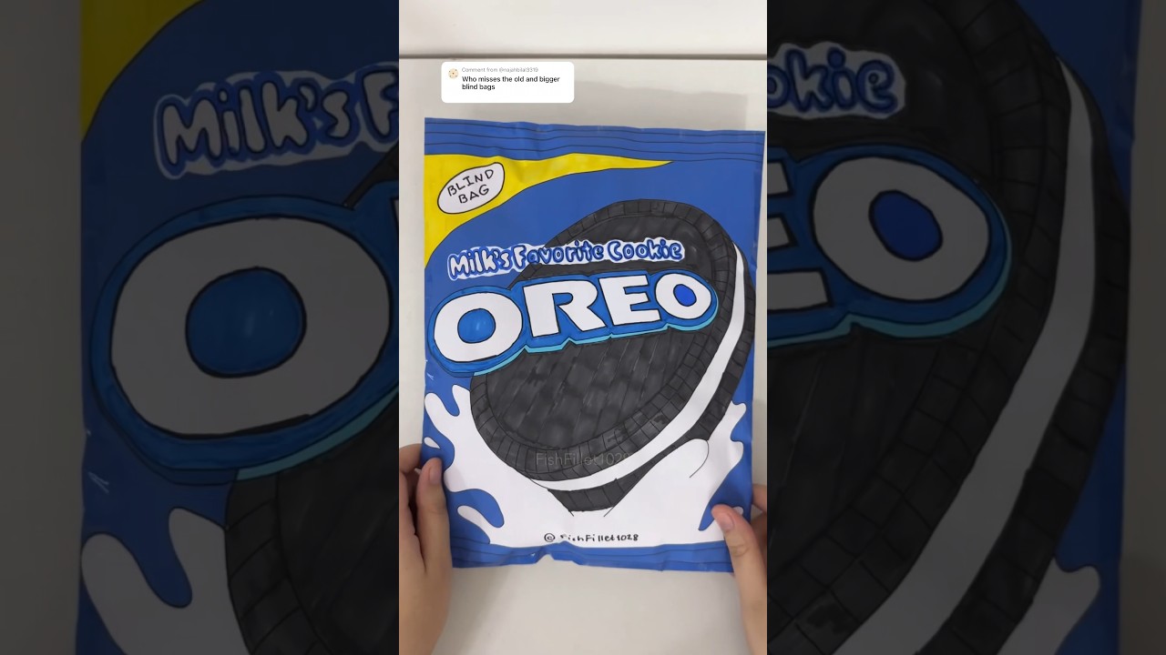 Oreo blind bag opening 💙 #asmr #blindbag #unboxing #paperdiy #squish
