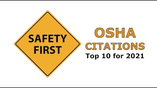 OSHA Top Ten Citations 2021