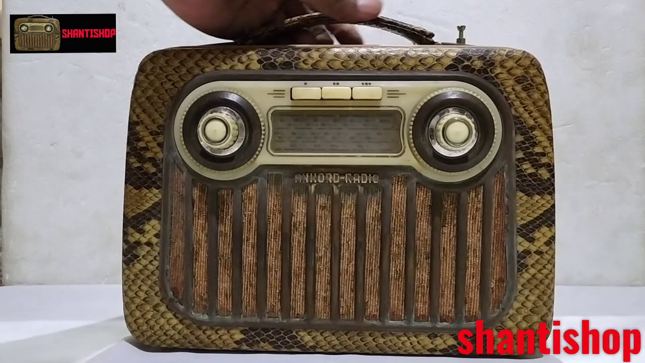 Rare Akkord Portable Tube Radio Type Pinguin M56 from 1956 Germany 