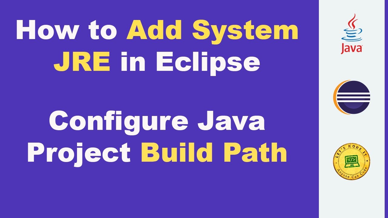 How To Add Jre System Library In Eclipse