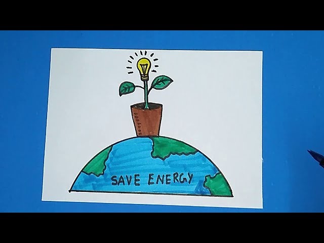 Save Electricity poster | Handmade poster, Book art diy, Easy drawings for  kids