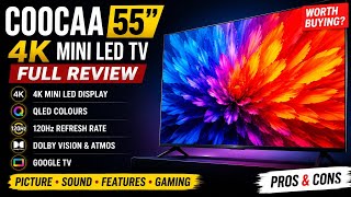 COOCAA 55” 4K Mini LED TV Full Review🔥2026 Model #coocaa #coocaatv