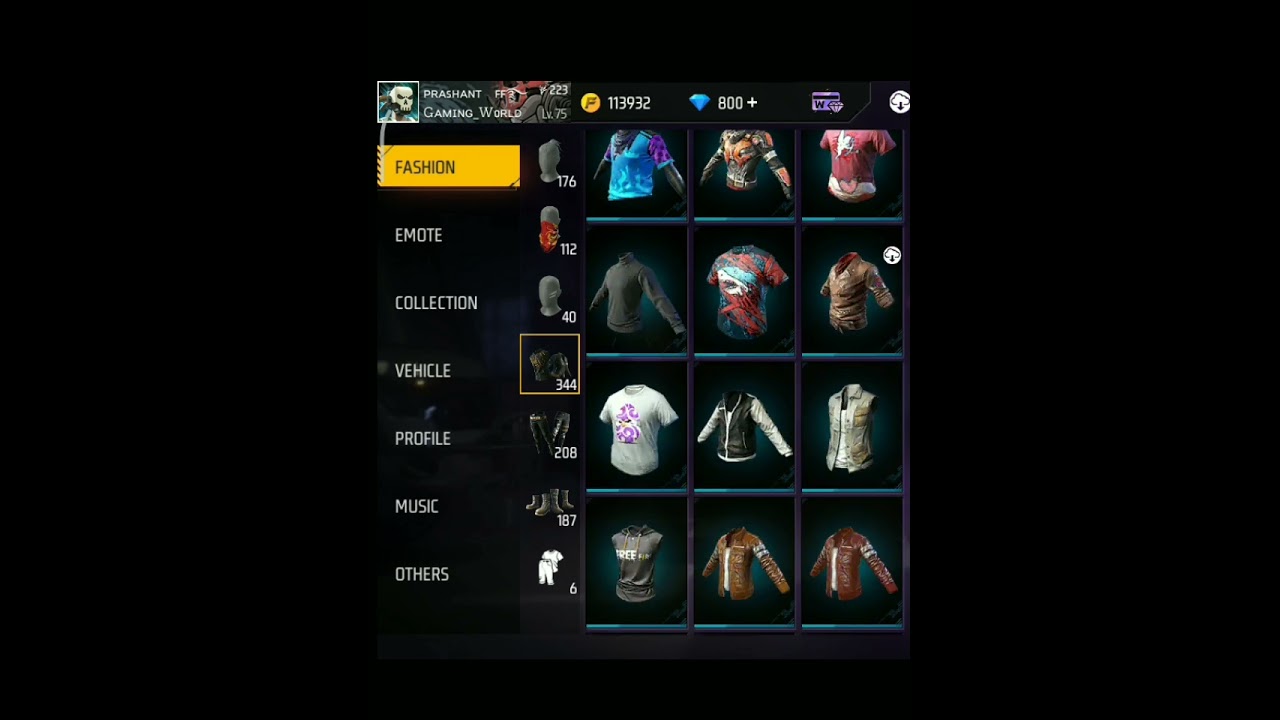 BLACK T SHIRT DRESS COMBINATION IN FREE FIRE || PRO PLAYER DRESS COMBINATION IN FREE FIRE #shorts