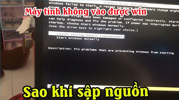 Cách sửa lỗi khởi động máy tính không vào được win | lỗi fix windows error recovery