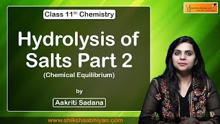Hydrolysis of Salts Part 2 | Chemical Equilibrium | CBSE Class 11 Chemistry