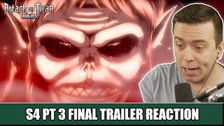 Attack on Titan The Final Season Part 3 Official Main Trailer REACTION