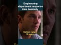 Engineering department response time basically