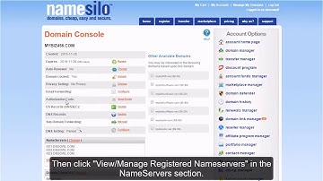 dns Create Private Nameservers NameSilo