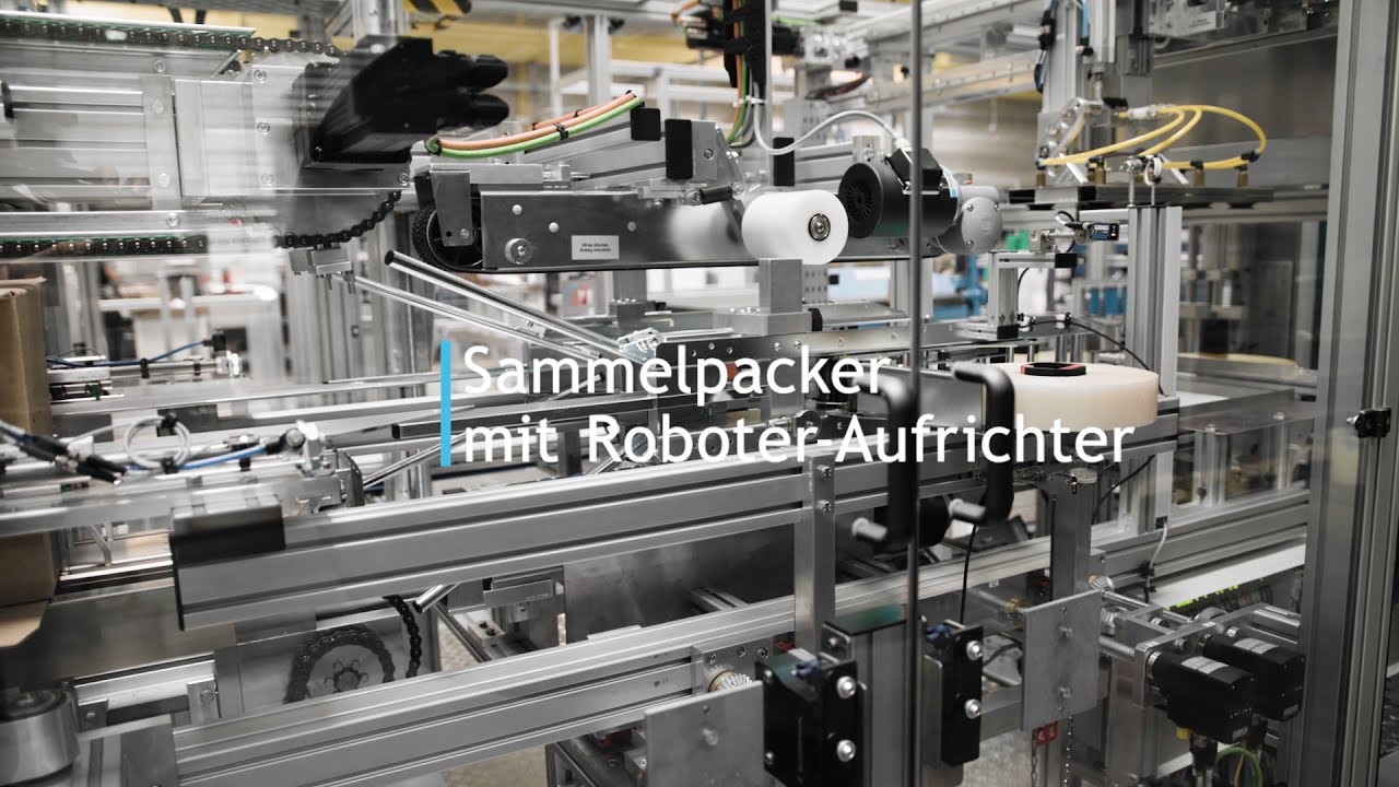 PKM Packaging GmbH - Maschinenfilm - Sammelpacker mit Roboter-Aufrichter - plenamedia.tv