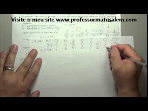 PO - 3 - 1 - Simplex - exercício resolvido 9 - 1ª parte
