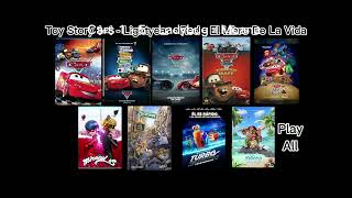 Cars 1 - 5 - Ladybug - Moana 9 En 1 Dvd Menu Pirata