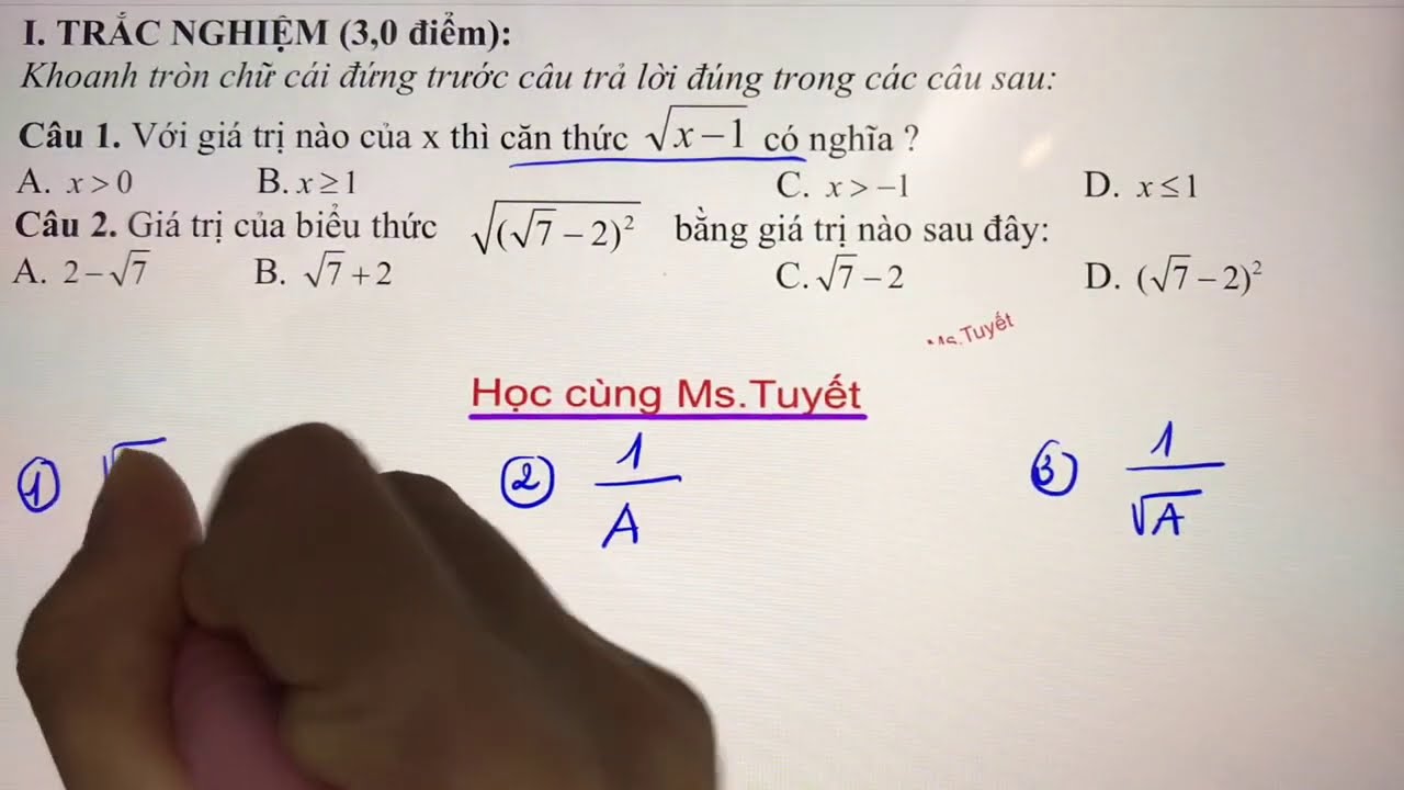 Đề thi toán 9 học kì 1 | Toán 9 – Giải Đề Thi Cuối Kỳ 1 môn Toán Lớp 9