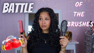 BATTLE OF THE BRUSHES | DENMAN VS BEHAIRFUL BRUSH Battle Of The Barrel Brushes Who Wins