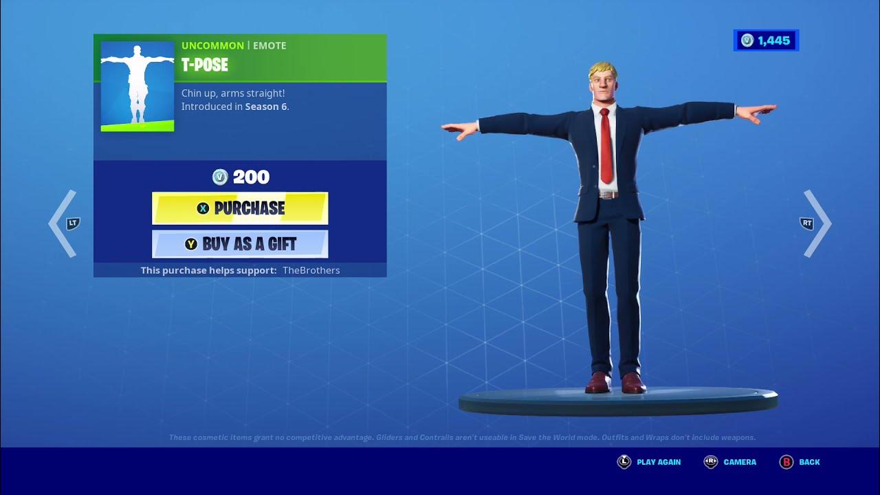 Fortnite Added Back T Pose