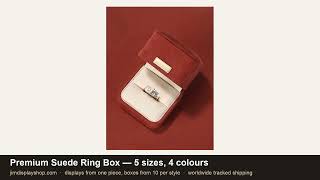 Boîte à Bagues en Daim Premium pour Boutiques — Boîte Pendentif en Plusieurs Couleurs video
