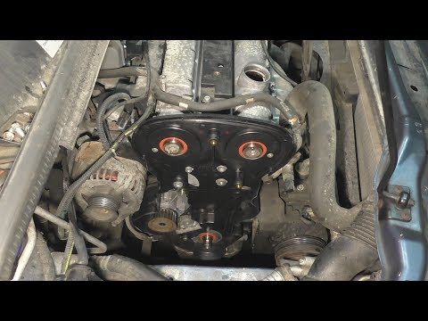 Opel Zafira A, Astra G 1,6 Замена ремня ГРМ + сальники .Opel Zafira A 1,6 Replacing the timing belt