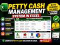 Petty Cash Management System in Excel | Auto Running Balance & Expense Tracking