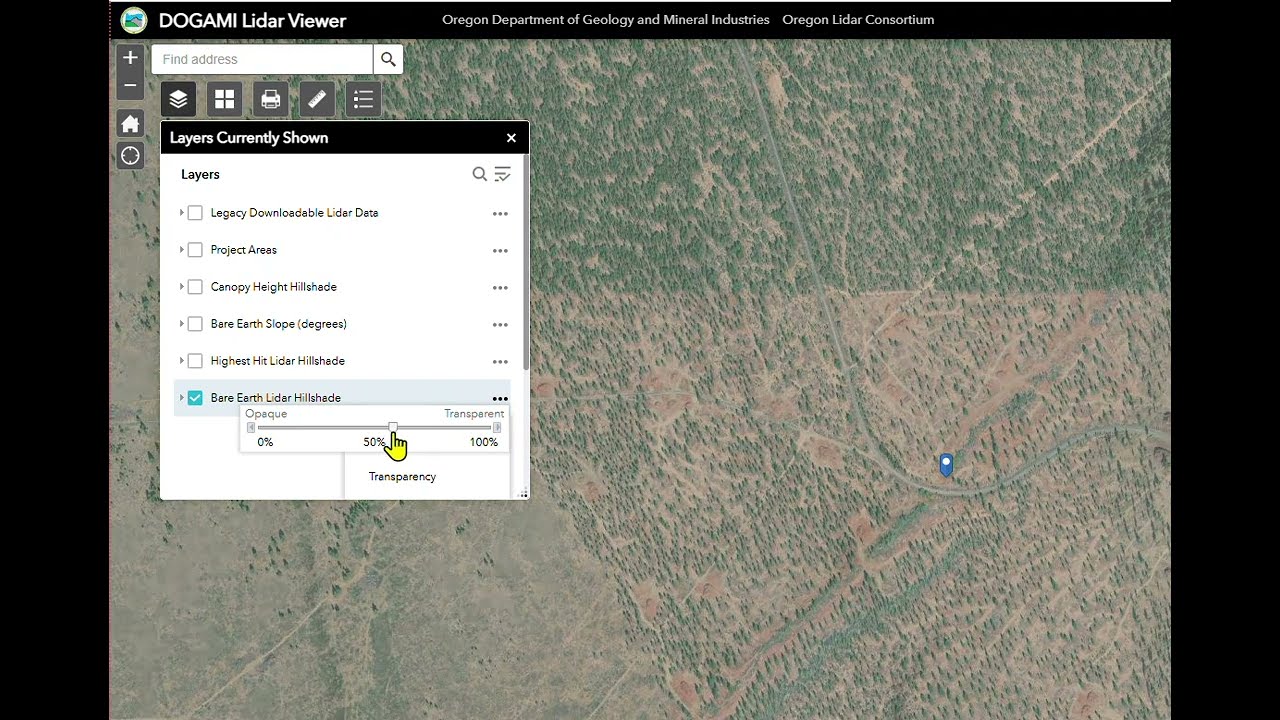 DOGAMI LIDAR fade hillshade