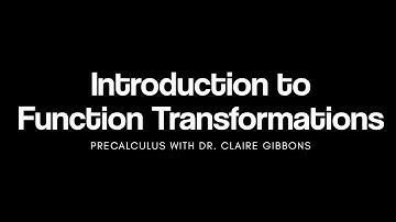 Introduction to Function Transformations