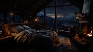 Relaxing Rainfall and Crackling Fire Sounds for Tranquil Sleep - 99% Instanly Fall Asleep Fast