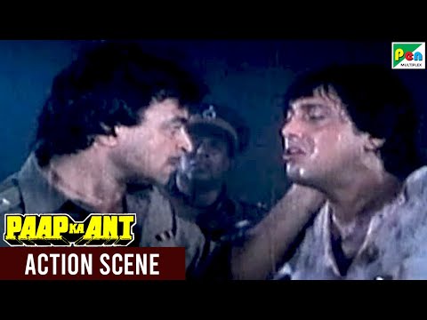 Paap Ka Ant Action Scene Paap Ka Ant Govinda Madhuri Dixit Rajesh Khanna Hema Malini