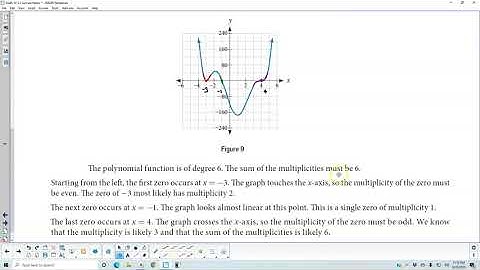 Math 10 5.3 Example 6 Identifying Zeros and Their Multiplicities