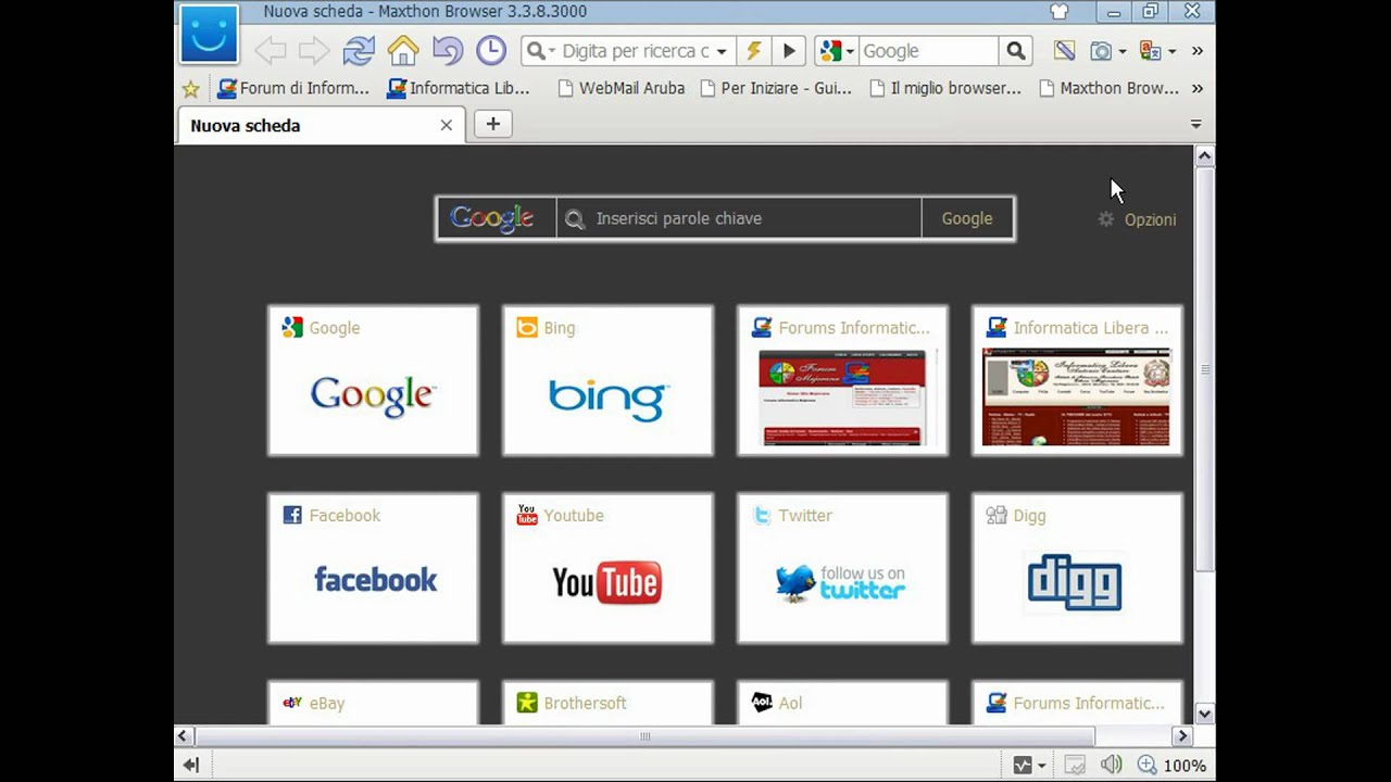 MAXTHON BROWSER ITALIANO SCARICARE