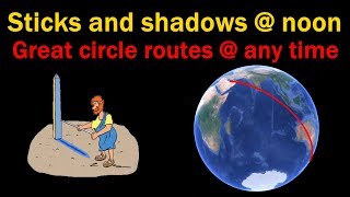 Flat earth, How to use great circle to measure earths radius