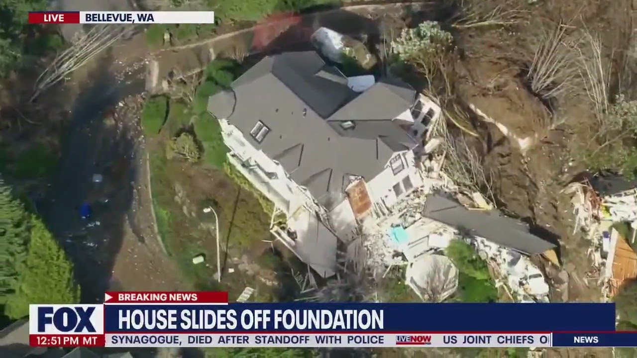 House slides off foundation, prompting evacuations in Bellevue