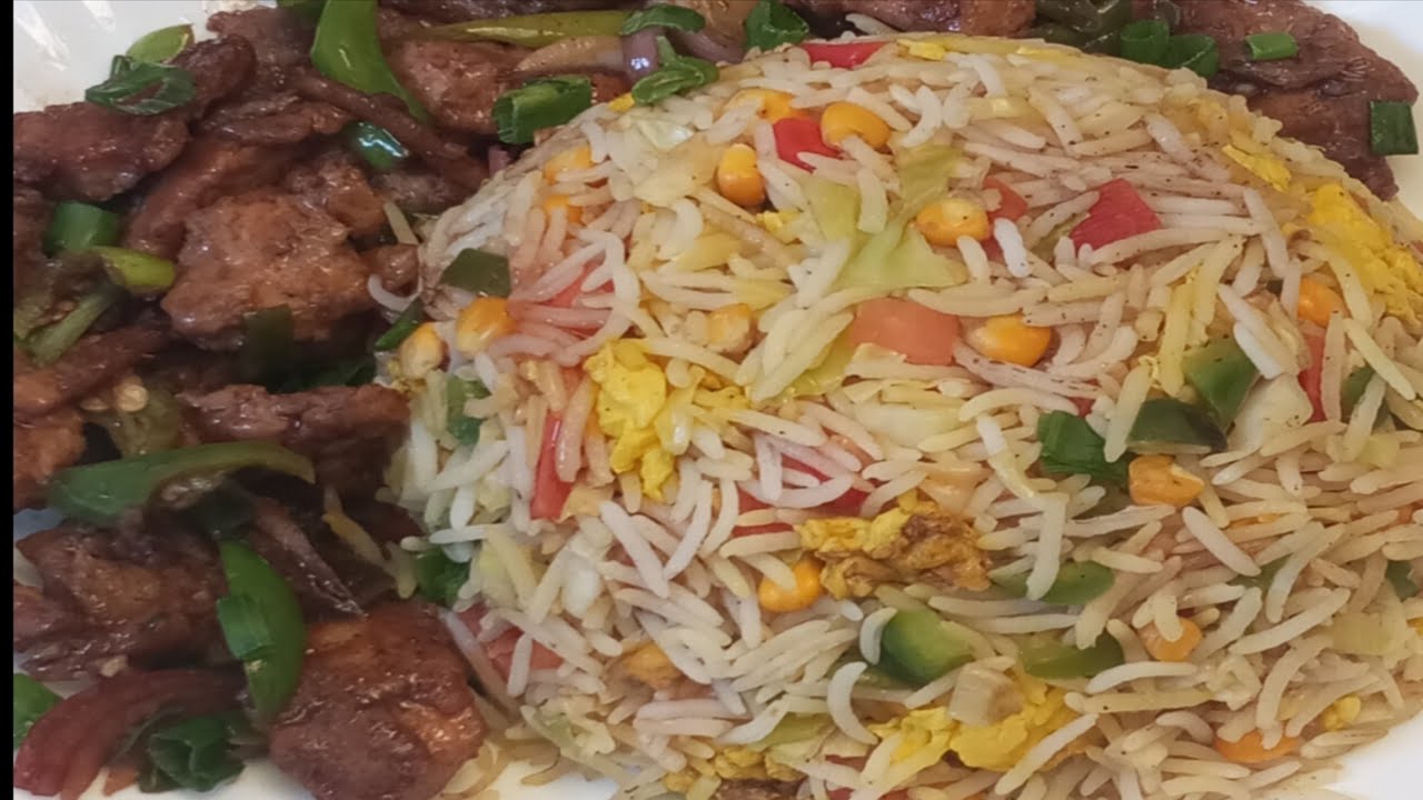 Egg Fried Rice & Dry Chicken Chilli | Chinese Style Restaurant Recipe |arfa's cooking world 