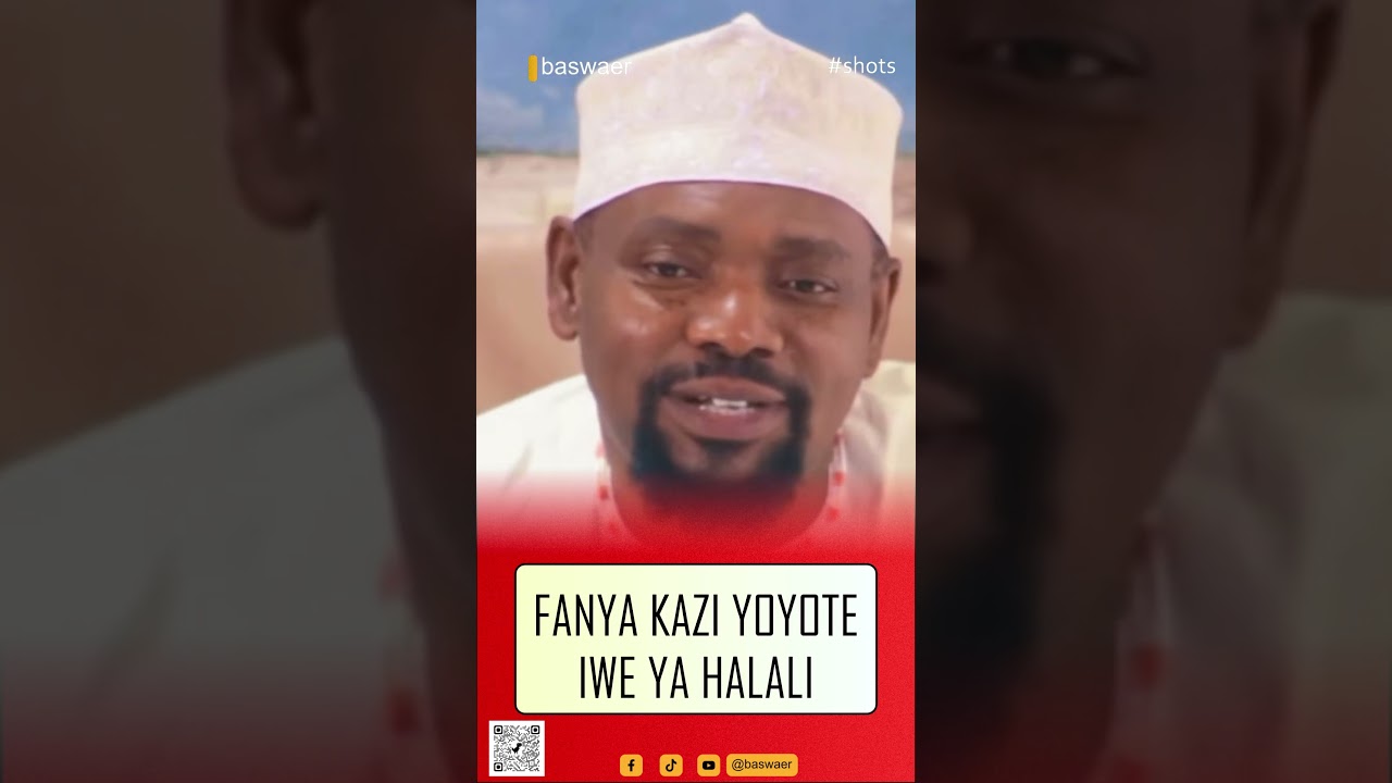 Fanya kazi yoyote ya halali hata kama