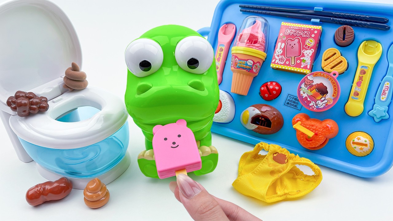 toy asmr | Satisfying Unboxing Pororo Potty Training & Food Play 🍴💩 크롱 밥먹고 배변훈련 장난감놀이 언박싱 ASMR