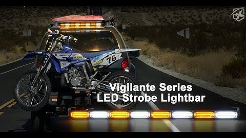 Xprite 35" White Amber Vigilante Series 40W Traffic Advisor COB LED Strobe Light Bar