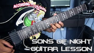 Black Veil Brides - Sons of Night (Guitar Lesson)