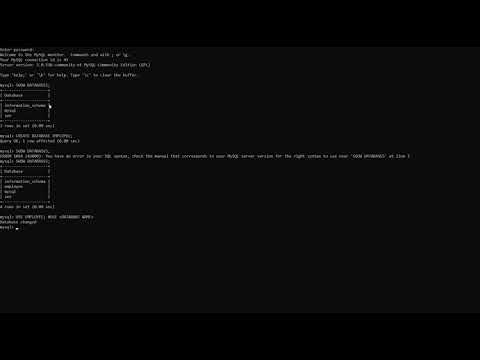HOW TO CREATE A DATABASE AND A TABLE IN MYSQL CONSOLE PART 1