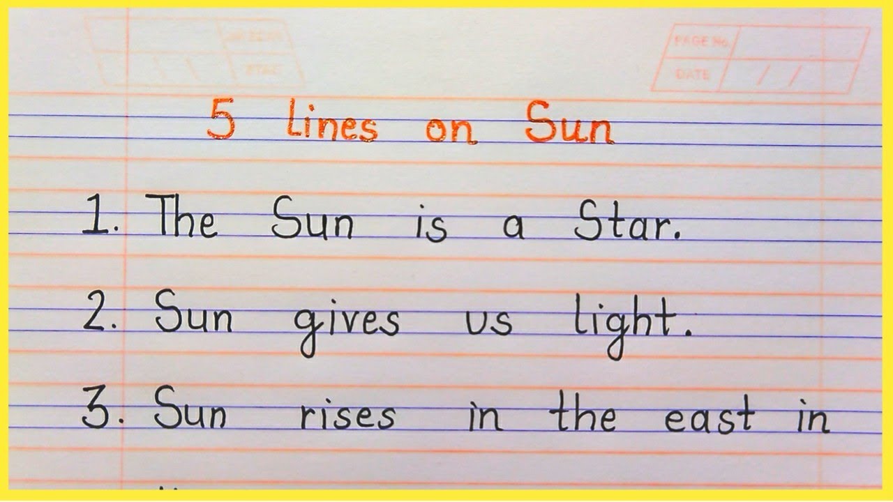 5 Lines On Sun In English 5 Lines On Sun In English For Class 1 5 class-3-maths-math-test-math-lesson-plans-math-lessons-worksheets
