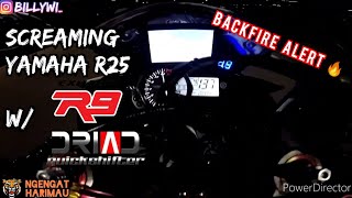 #62 SCREAMING (Pure Sound) Yamaha R25 with R9 H2 Exhaust & Quickshifter DRIAD | Knalpot Racing Check