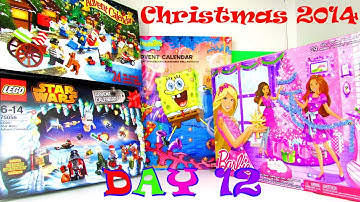 Christmas 2014 Toy Advent Calendar Opening Day 12 With LEGO Star Wars, City, SpongeBob & Barbie