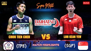 Download Lagu Super Match 🔴 Chou Tien Chen (TPE) vs Loh Kean Yew (SGP) Indonesia Masters Badminton  MP3
