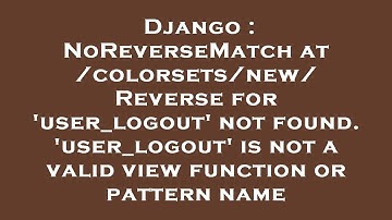 Django : NoReverseMatch at /colorsets/new/ Reverse for 