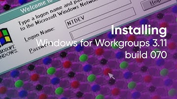 Installing Windows for Workgroups 3.11 build 070