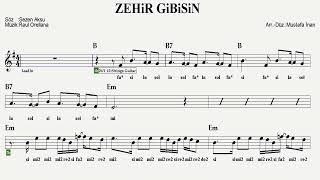 Zehi̇r Gi̇bi̇si̇n - - Em - - :Guitar,Keyboard,Flute,Melodica,Ukulele,Recorder.
