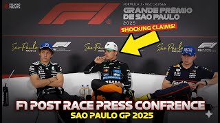F1 Post Race Press Conference - Lando Norris, Kimi Antonelli & Max Verstappen | Sao Paulo GP 2025